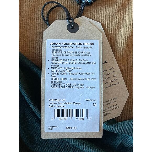 NWT Womens Prana Hunter‎ Green/Khaki Johan Foundation Reversible Midi Dress M - Picture 8 of 13